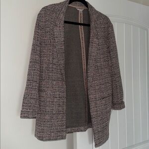 Pink and Gray Textured Blazer